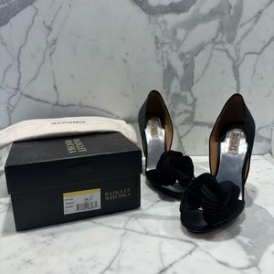 Badgley Mischka Randall pump in black satin